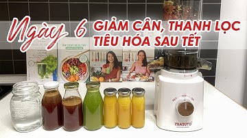 Giảm cân thanh lọc gan đường tiêu hóa sau Tết ngày 6 - nước ép đào thải độc tố gan