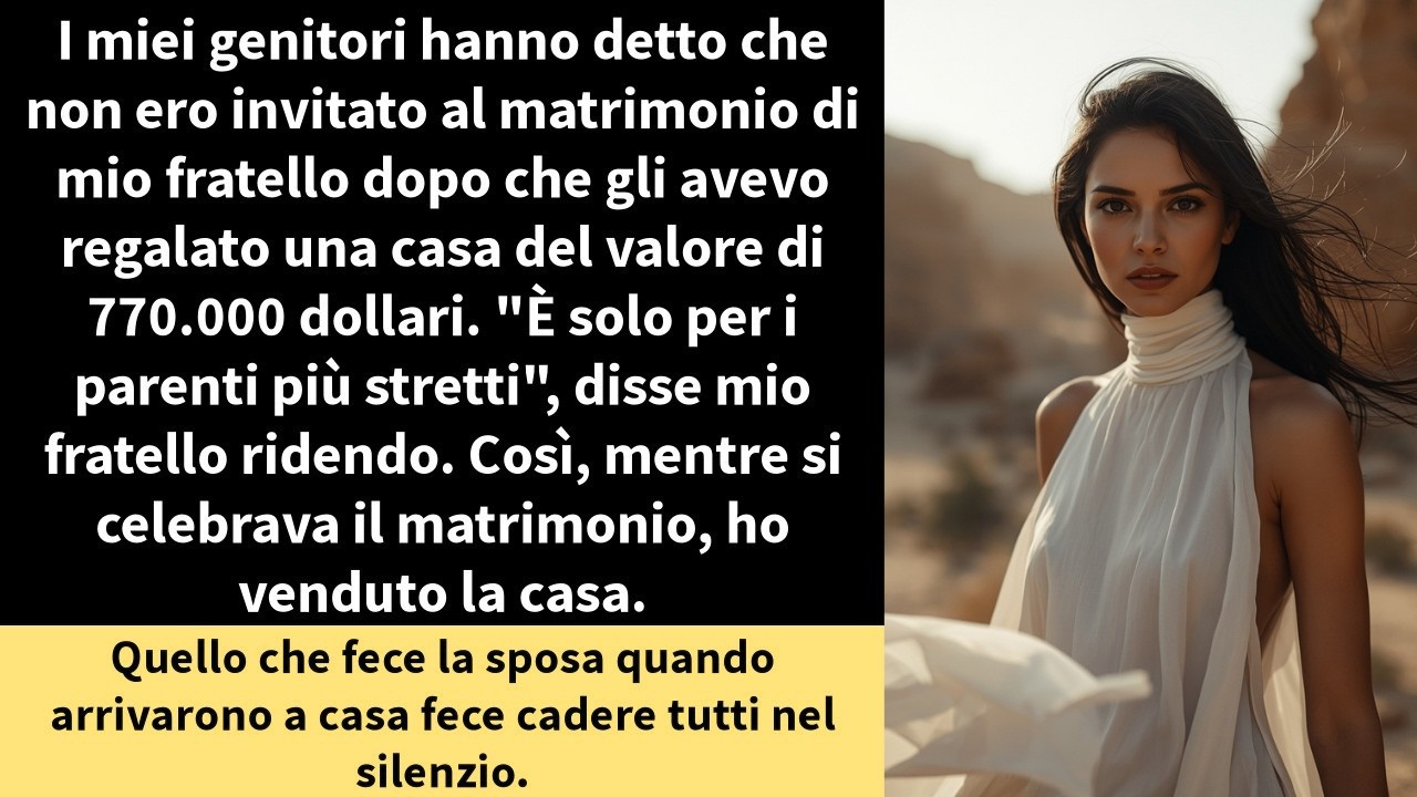 “Non sei nella lista”, mi ha detto mio fratello, il giorno del suo matrimonio, dentro la casa che avevo comprato io. Settecentomila dollari. Mio padre ha perso una figlia, io l’ultima speranza che...