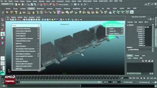Maya  brand-new Bullet Physics Plugin with AMD FirePro W9000