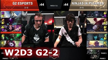 Ninjas in Pyjamas vs G2 eSports | Game 2 S7 EU LCS Summer 2017 Week 2 Day 3 | NIP vs G2 W2D3