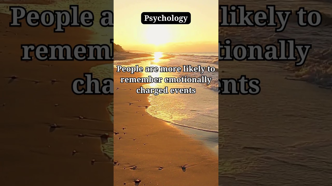 Why do we remember emotionally charged events?