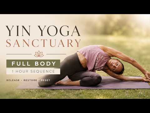Yin Yoga Full Body Stretch Class 1 hour deep 60 minute yoga for ...