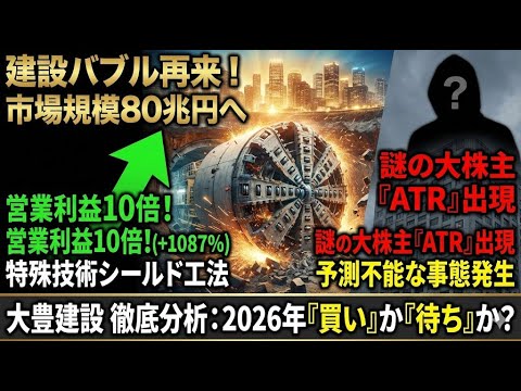 【利益10倍】バブル再来の建設業界で「大豊建設」がヤバい。株価を動かす“謎の大株主”とは？