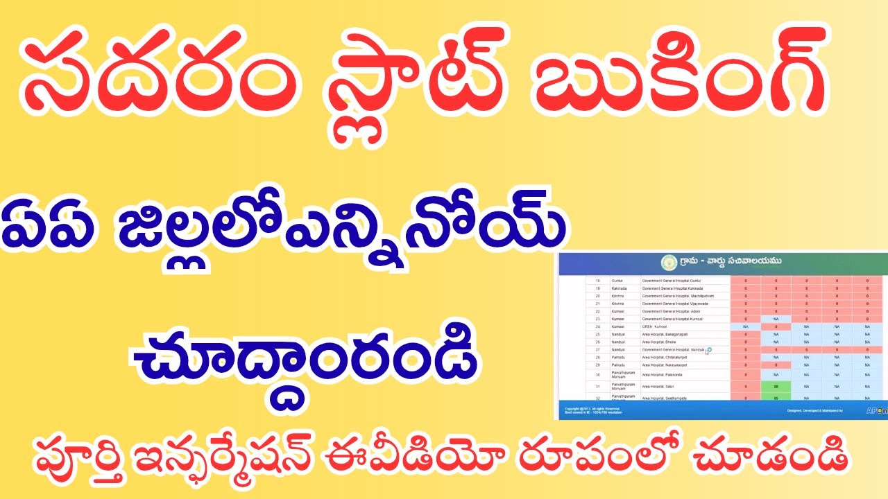 How to sadaram slot booking update 2026// how many district in Slot booking In Andhra Pradesh