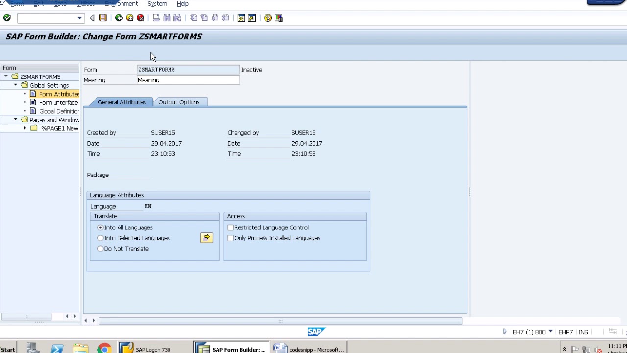 SAP ABAP - Steps to Create a Smartform - YouTube