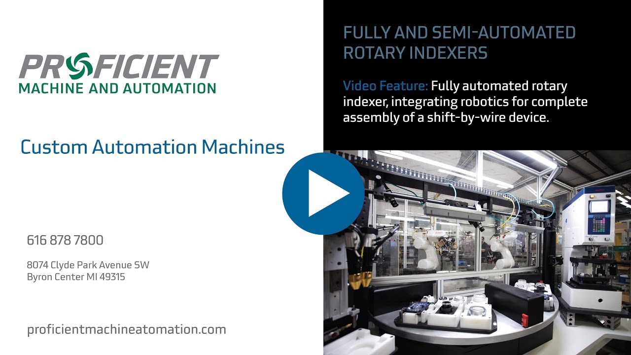 Proficient Machine & Automation Custom 3 Station Rotary Index Machine