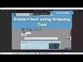 How Copy Image Text with Help of Snipping Tool | Extract Text from Pictures with Snipping Tool.