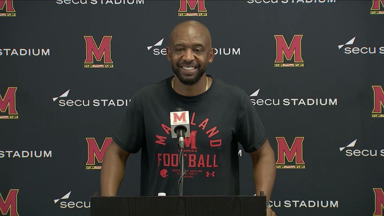 Maryland football offensive coordinator Pep Hamilton on-campus media day press conference