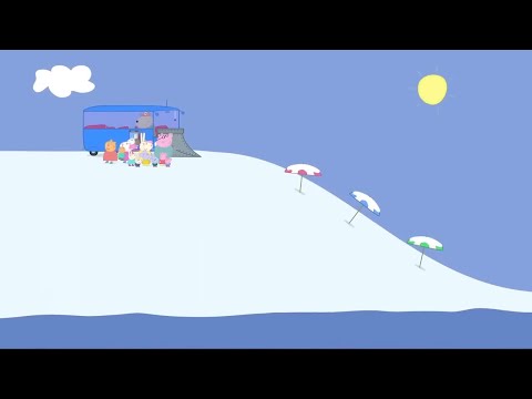 The Snowy Beach! ❄️ Peppa Goes to the Beach in the Winter! 🎄 Peppa Pig at Christmas