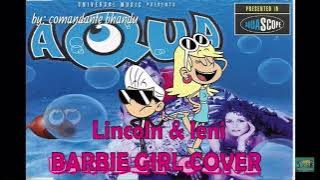 Lincoln and leni loud singing Barbie girl ai cover reverse