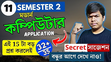 Class 11 2nd Semester Computer Application Suggestion 2025 | Class 11 Computer Suggestion Semester 2