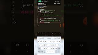 c programming||grade of student marks program #c #coding #youtube #shortvideo #trendingshorts