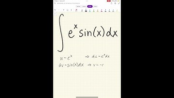 Integral of e^xsin(x)dx #maths #calculus #integrationbyparts #naturallog #sinefunction