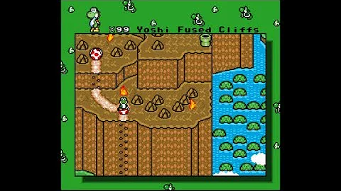 [SMW Hack - YSQ (Yoshi's Strange Quest)] 6-3(S): Yoshi Fused Cliffs