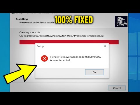 IPersistFile Save Failed code 0x80070005 / 0x80070002 in Windows 11 / 10 /8 / 7 - How To Fix Error ✅