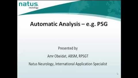 18. RemLogic Automatic Analysis e.g. PSG