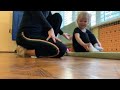 A historical moment — little Eseniia’s stretching lessons :) @esenya_miss @MarinaEseniiaMiss 
