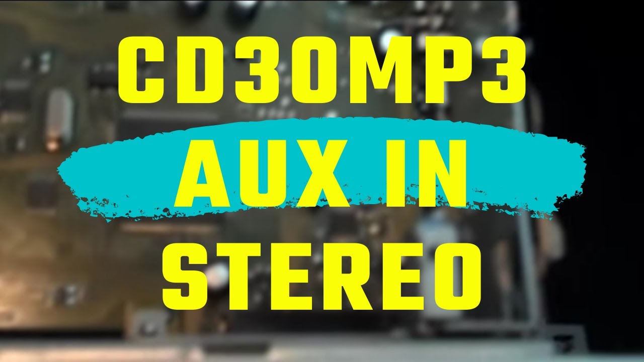 Opel CD30MP3 (old gen.) stereo AUX - IN - YouTube