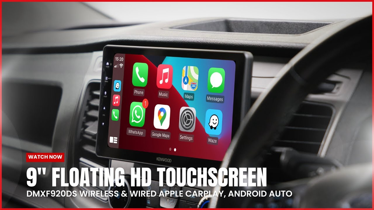 Kenwood DMX-F920DS 9” HD Digital Floating Screen Head Unit Carplay