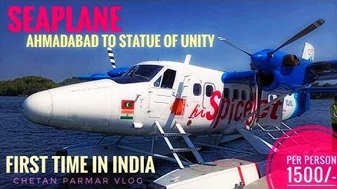 #Seaplane at statue #India_first_passenger_Seaplane service at #Statue_of_Unity NationalUnityDay2020