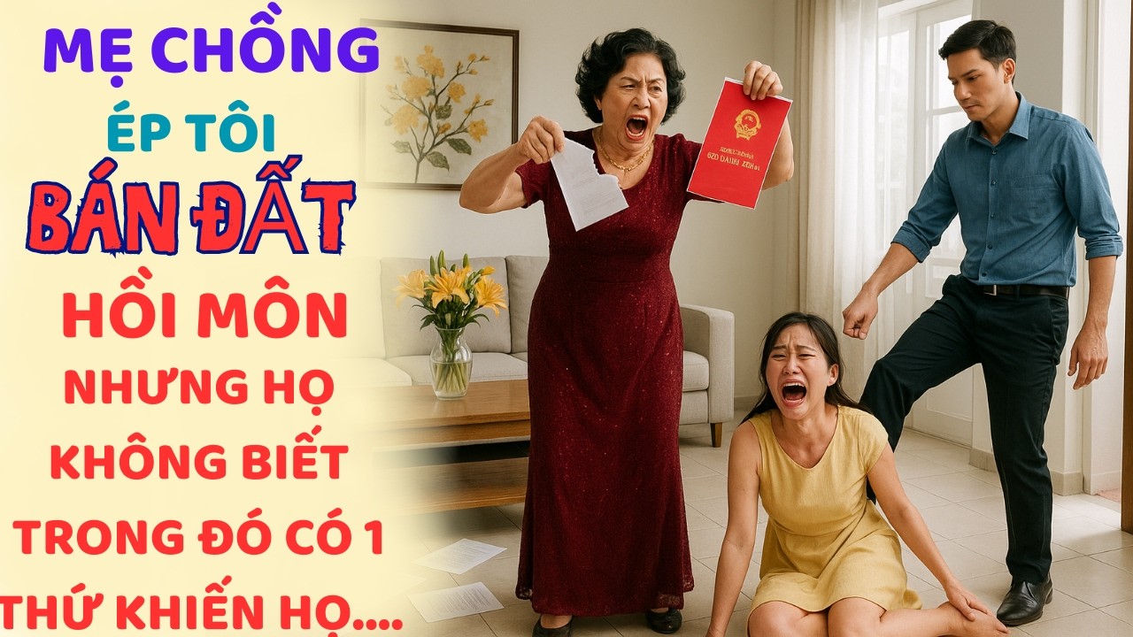 Outline Video Mẹ Chồng Ép Con Dâu Bán Đất Hồi Môn - Không Ngờ Trong Sổ Đỏ Có 1 Điều Khoản Khiến Bà SỐC