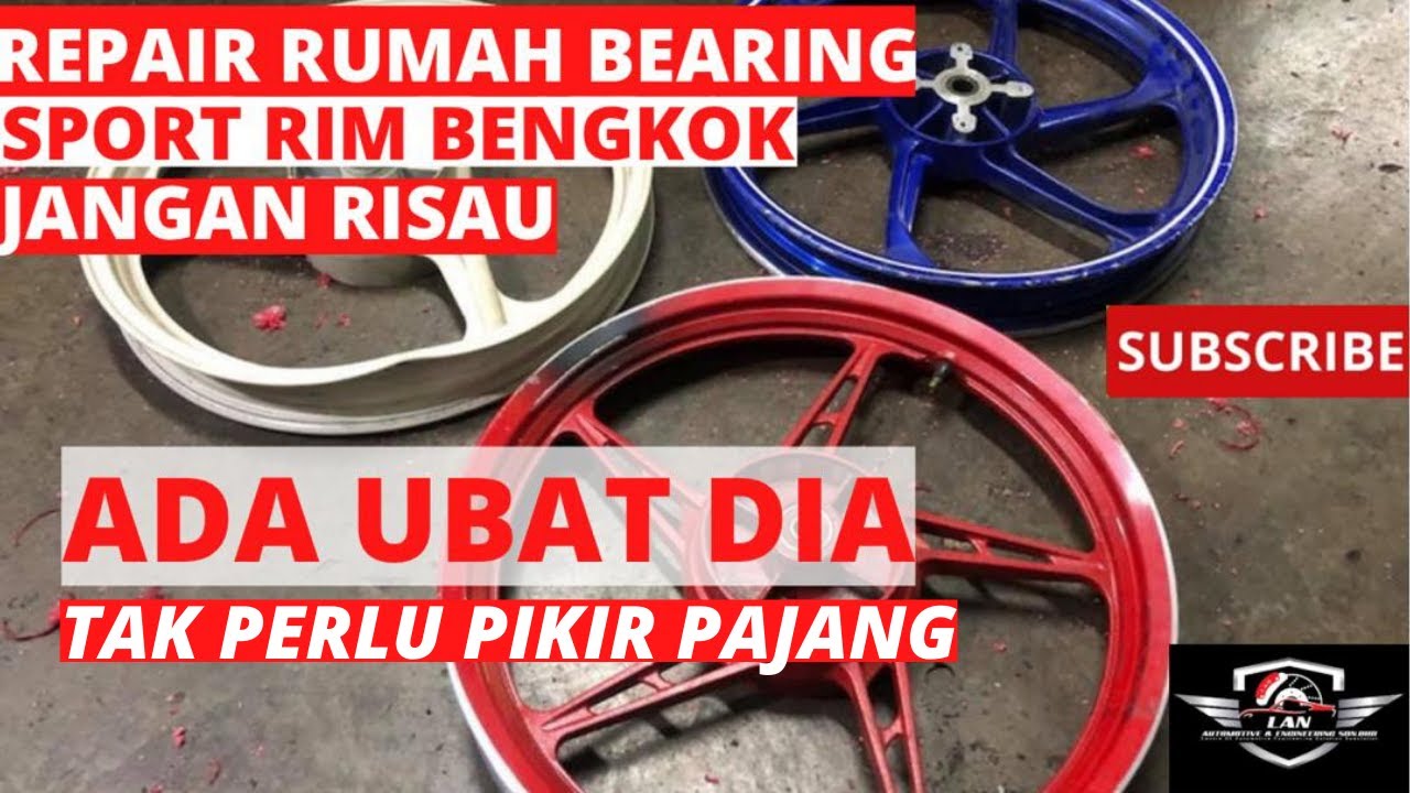 port tempat baiki rim dan rumah bearing yamaha rxz Y15 honda YouTube