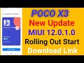 Poco x3 new update rolling out start | Poco x3 New Update MIUI 12.0.1.0 | Poco x3 new update start