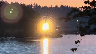 Nb Bnsf Loaded Empty Grain Train Passes Through Sunnyside Beach Pedestrian Railroad Crossing.