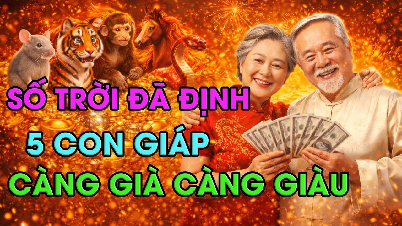 5 CON GIÁP “GIÀU MUỘN” NHƯNG GIÀU KHỦNG: CÀNG GIÀ CÀNG PHÁT , HẬU VẬN SUNG TÚC