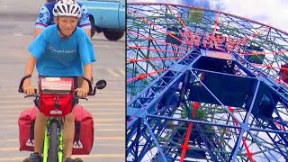 Dad and Son With Autism Ride Bikes from Canada to Coney Island to Ride Wonder Wheel