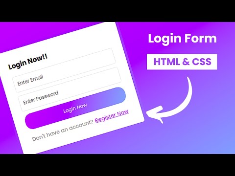 Animated Login Form using HTML & CSS | Gradient Background