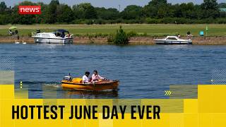BREAKING: Hottest June day ever in UK as 50-year-old record falls