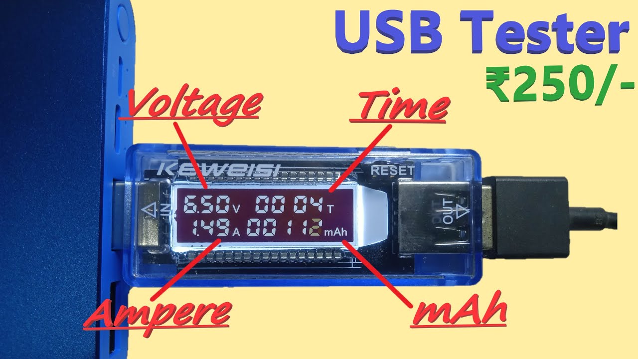USB Tester USB Charger Power Battery Capacity Tester USB Voltage