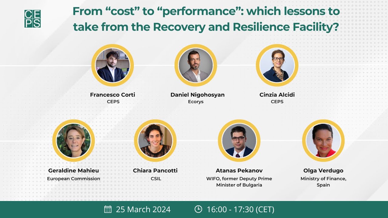 From “cost” to “performance”: which lessons to take from the Recovery and Resilience Facility?