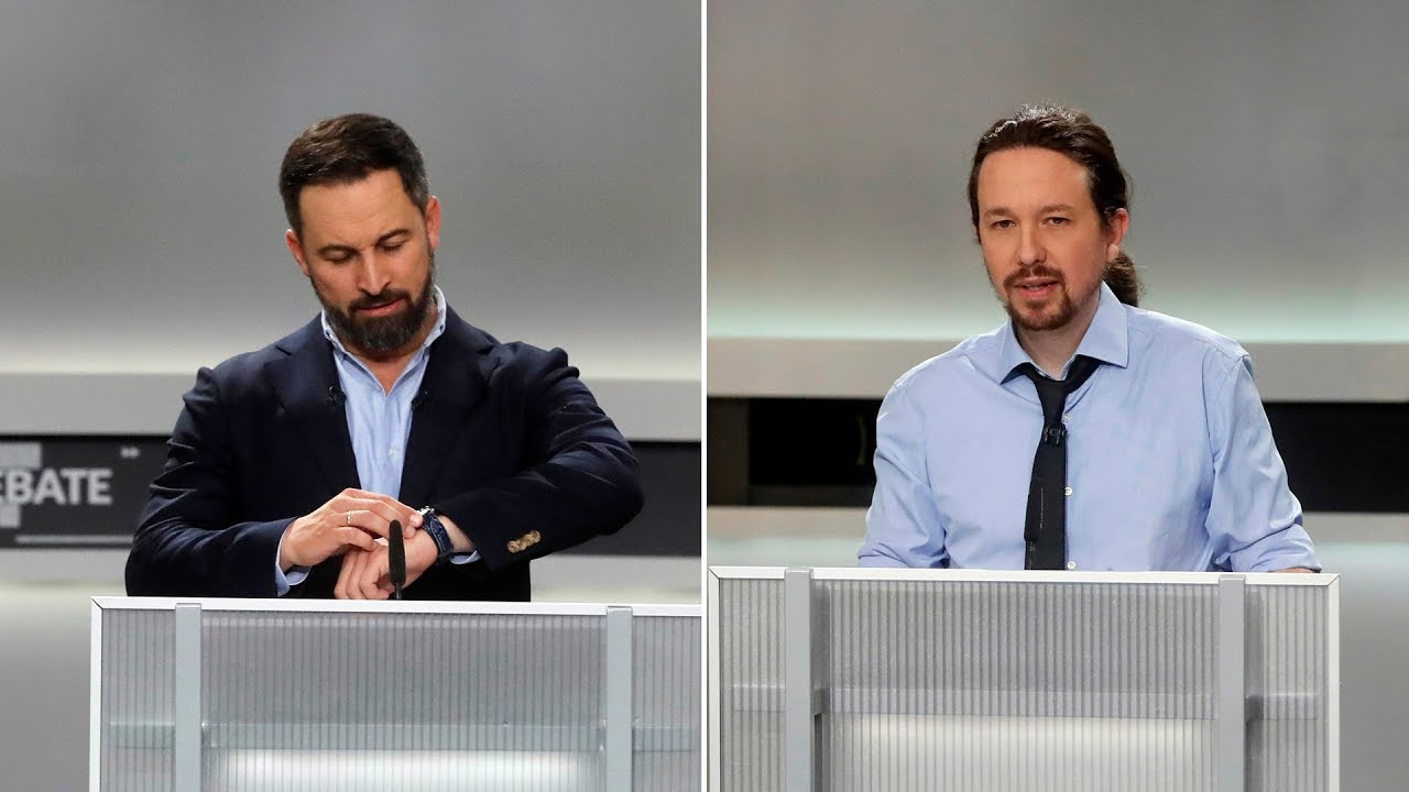 Santiago Abascal y Pablo Iglesias se enzarzan en el debate electoral ...