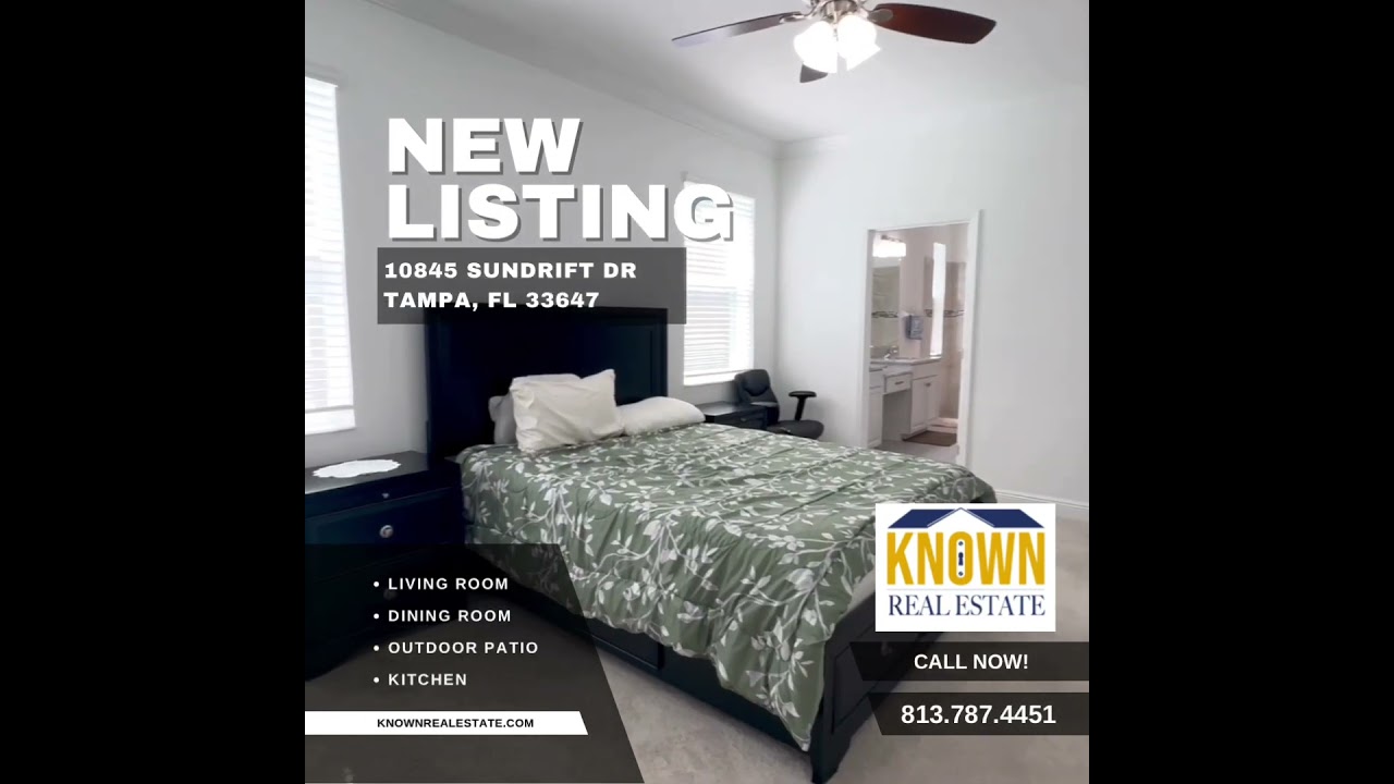 🏡 NEW LISTING in TAMPA FL 🏝️ 10845 Sundrift Dr, Tampa, FL 33647