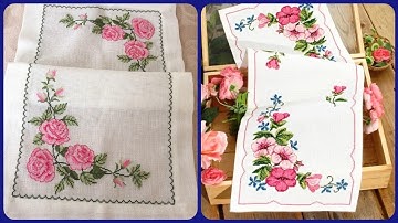 high class hand embroidered table runners and table covers design patterns