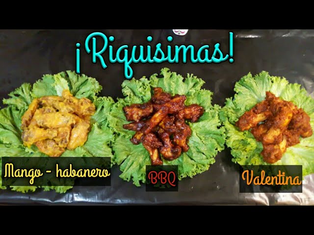 COMO HACER ALITAS A LA BBQ, MANGO HABANERO Y VALENTINA - YouTube