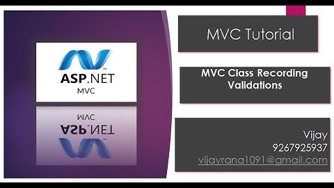 Validations | MVC Class Recording | by Vijay Rana | By Techies Era | By Vijay | MVC Tutorial