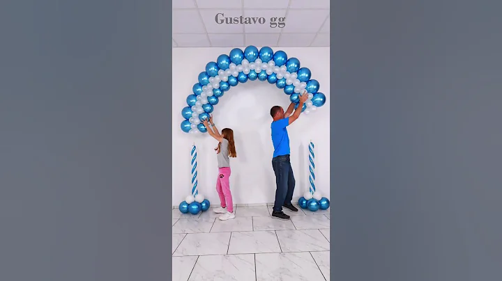💙 Simple birthday decoration 🥳 Birthday decoration ideas at home ✨ balloon decoration ✨ #balloon