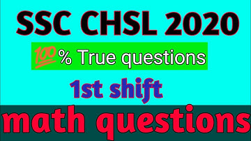 SSC CHSL EXAM ANALYSIS 2020 | 13 October 3rd Shift | CHSL Tier-1 Math All 25 Questions by freestudy