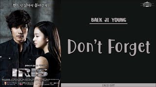 [ENG/ROM/HAN] Baek Ji Young (백지영) - Don't Forget (잊지말아요) | Iris (아이리스) OST