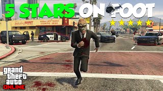 Can You ESCAPE 5 STAR COPS on FOOT? | GTA Online Wealth