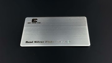 Personalized Brush Silver Metal Card Digital Business Card Tap vCard with QR code and Social Media