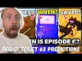 WHEN IS EPISODE 63 COMING OUT?! - Skibidi Toilet ALL SECRETS &amp; Easter Egg Analysis Theory (REACTION)