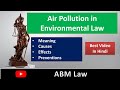 Air Pollution in Environmental Law | Cause of Air Pollution | Effect of Air Pollution | Prevention