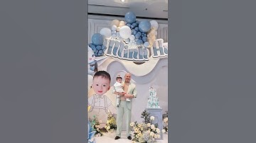 Bữa tiệc thôi nôi hoành tráng cho con trai bác sĩ Mập Hồng 🥰 #simparty #trangtrisinhnhat