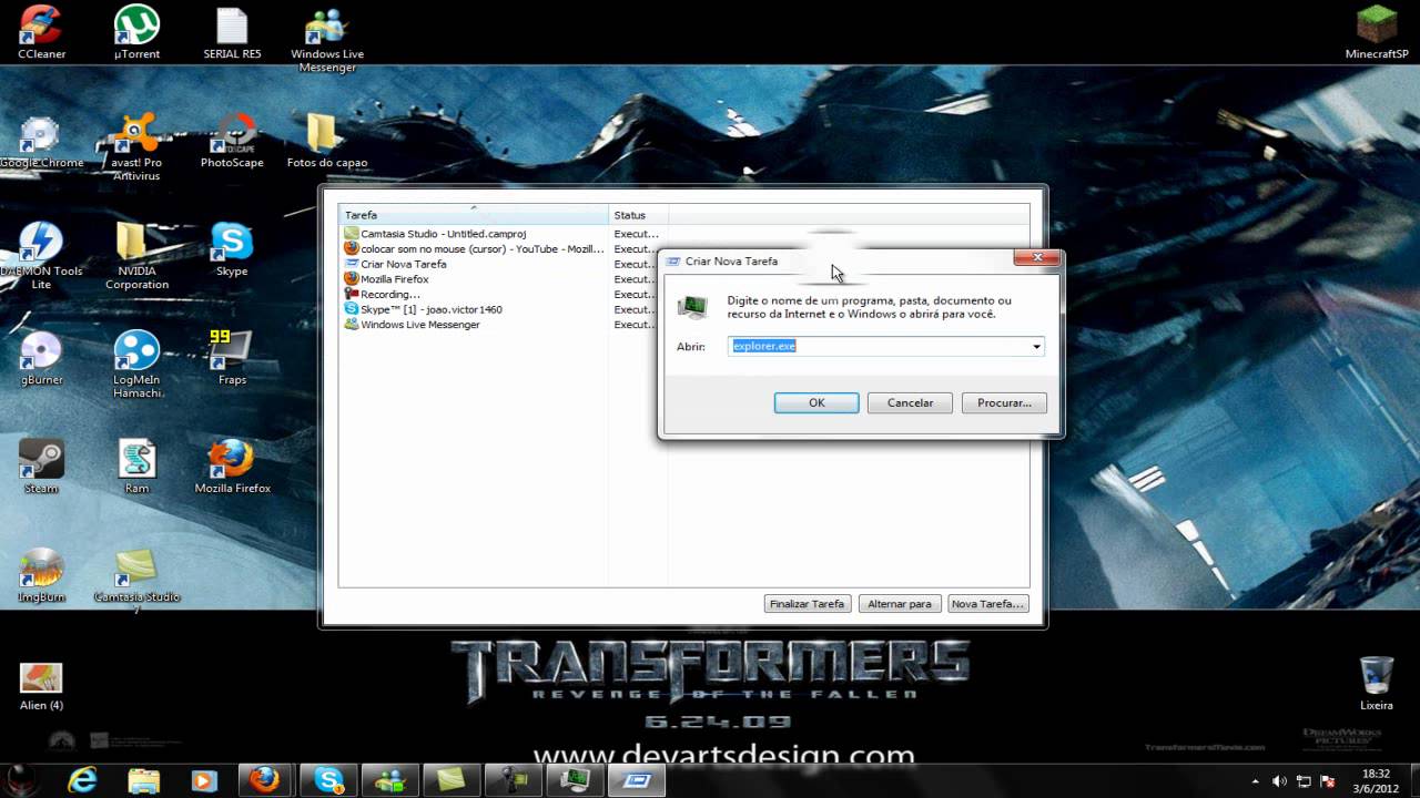 Como Resolver o erro do explorer.exe (Tela Preta e Erro ao abrir ...