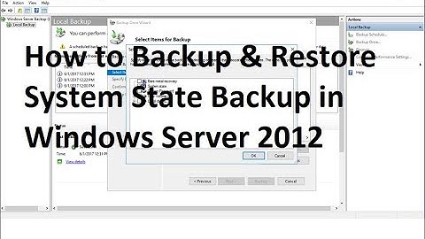 How to Backup & Restore System State Backup of Active Directory Windows Server 2012 {Hindi}