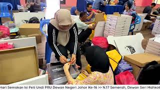 LIVE : Hari Semakan Isi Peti Undi PRU Dewan Negeri Johor Ke-16 LIVE : Hari Semakan Isi Peti Undi PRU Dewan Negeri Johor Ke-16